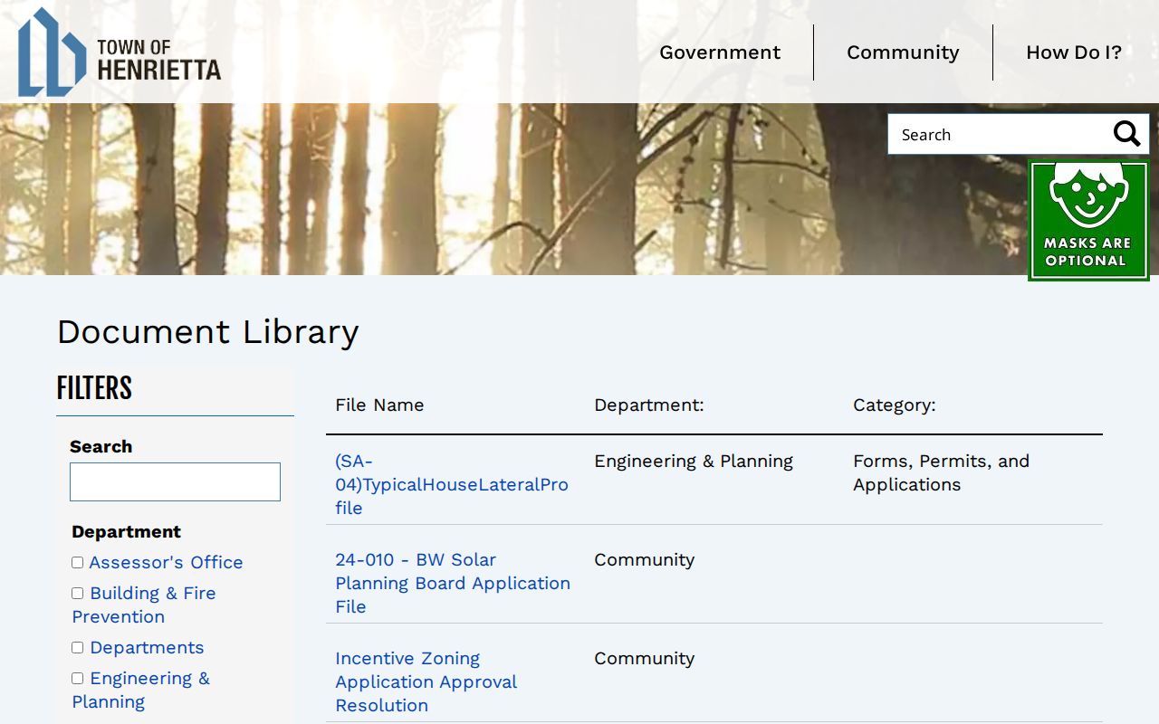 Henrietta neighbors research through the town document library